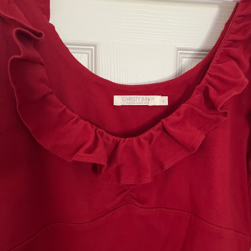 Christy Dawn - The Marion Dress | Red Dahlia - large - Picture 3 of 7